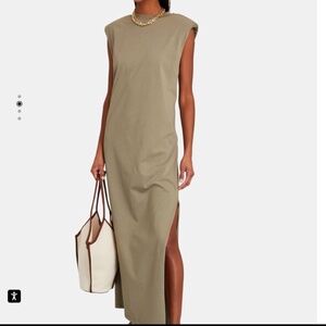 H&M GREEN Cuffed Shoulder Maxi Dress/SIZE SMALL